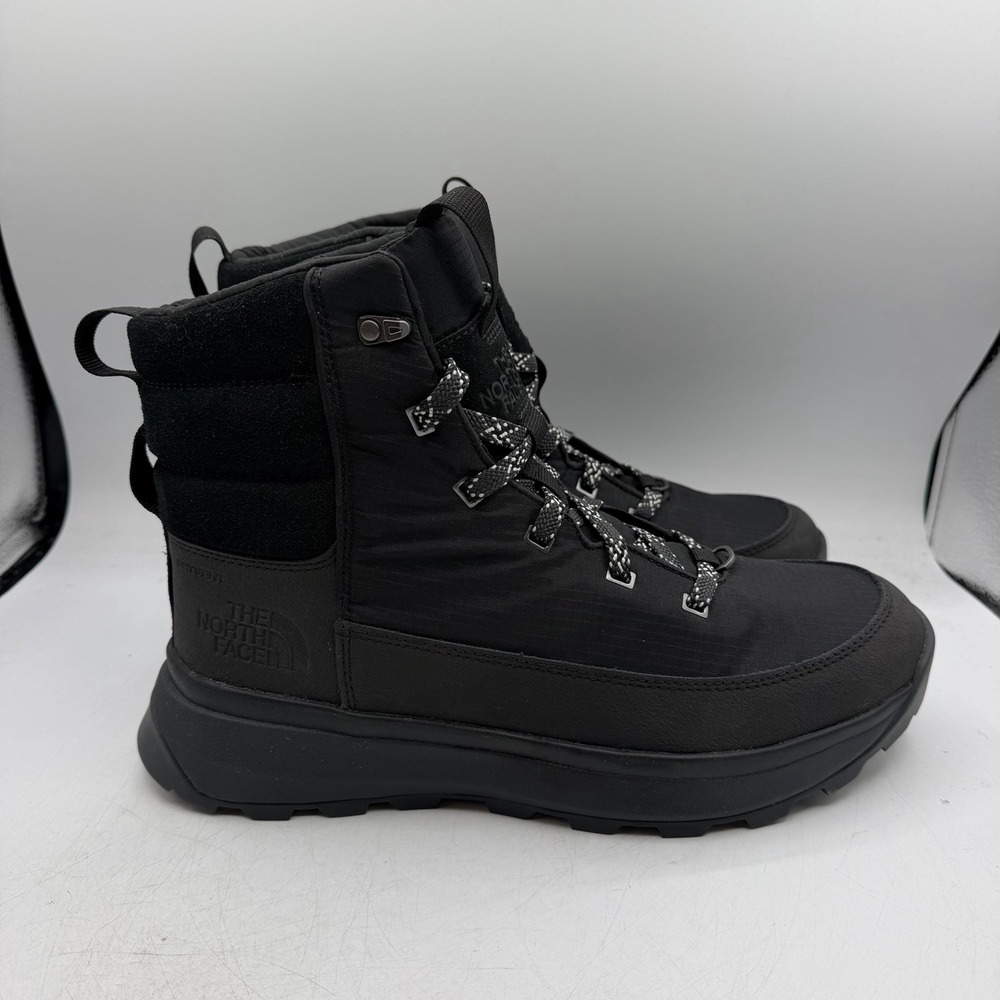 The North Face Bergen Boots Mens Sz 12 Black Leather Leather Waterproof Dryvent